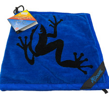 Frogger Amphibian Towel Blue 28"x14" Golf Wet or Dry Bamboo Terry New with Tag