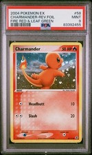 PSA 9 Charmander 58/112 Reverse Foil Fire Red & Leaf Green EX Pokemon Card MINT