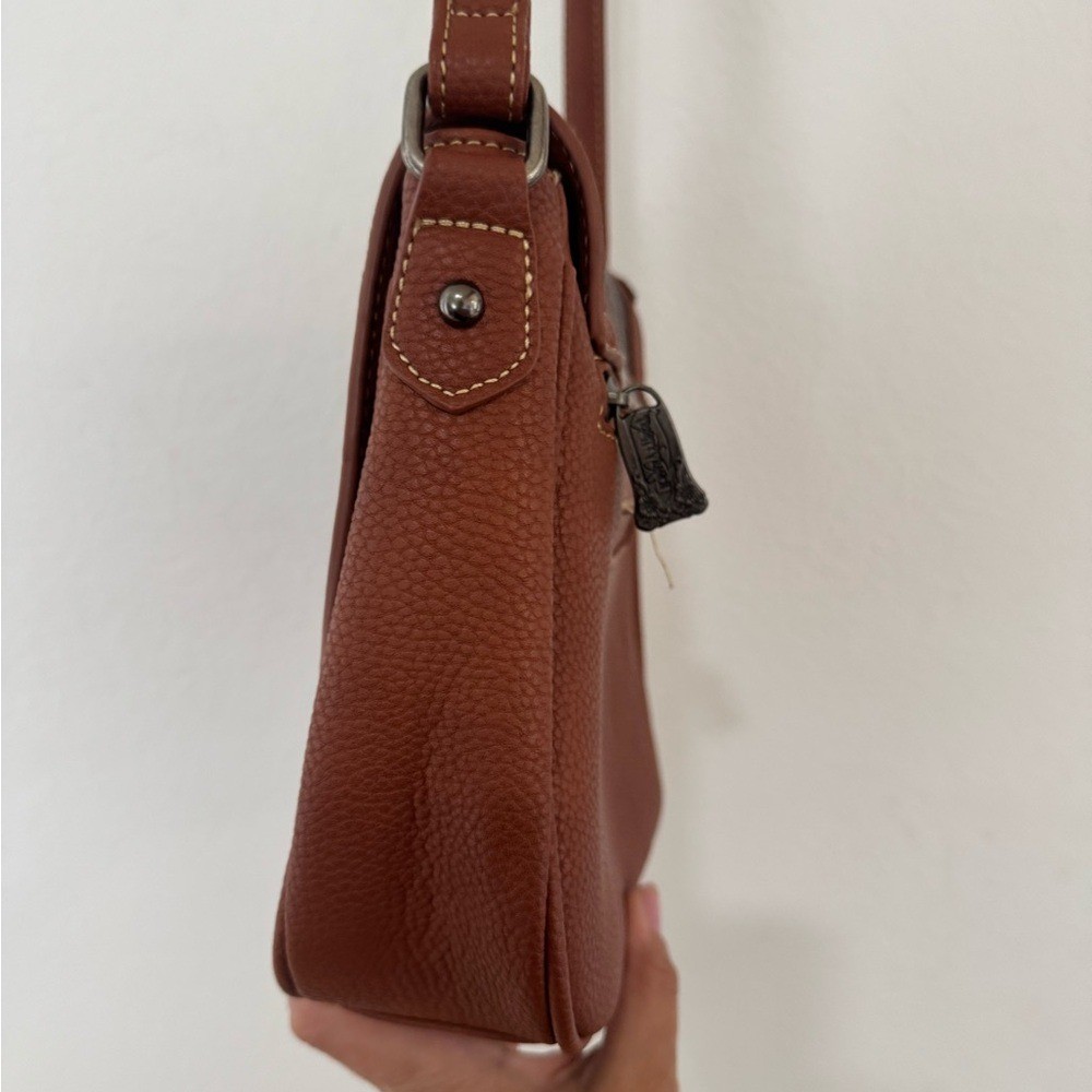 Trinity Ranch Brown Embossed Leather Crossbody Ba… - image 7