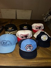 Lot of 7 Vintage Trucker Hats Assorted Farming Space Beer