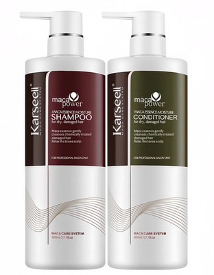 Feuchtigkeitsspendendes Shampoo Conditioner 800ml Maca Essenz Haarpflege Set Arganöl Haar