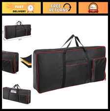 Portable 61-Key Keyboard Gig Bag Case - Waterproof 600D Oxford, Padded Protectio