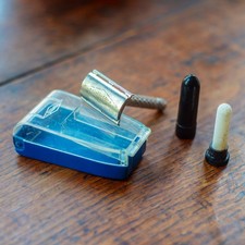 Gillette Tech Set No.24 Made In England 1950s vintage blue case, styptic pencil