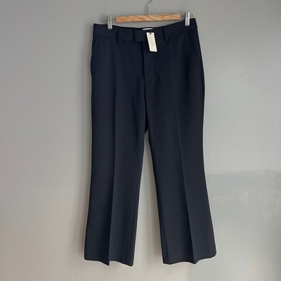 Anthropologie Closed Black Twill Bootcut Trouser Crop Pants 29 NWT Measures 32**