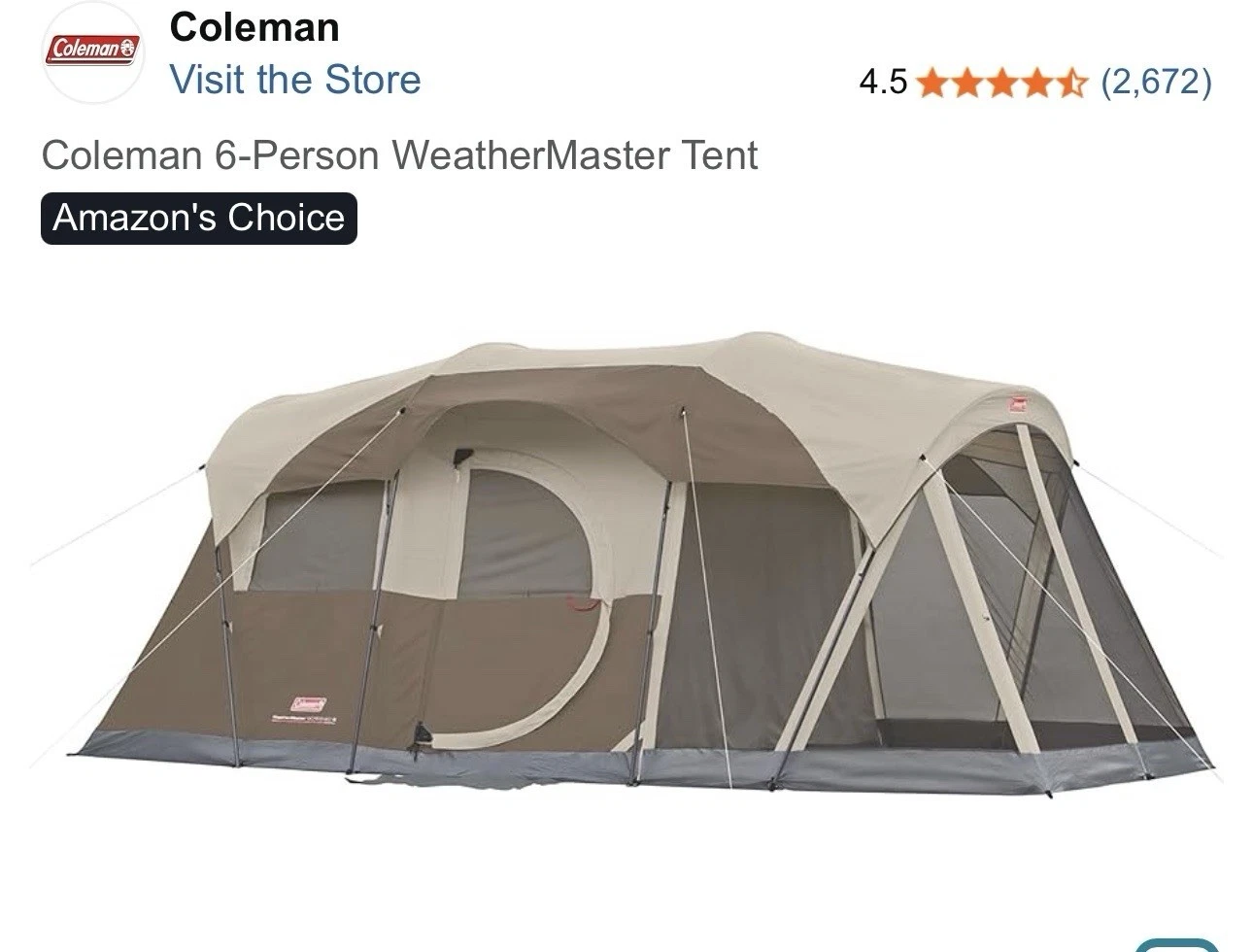 Coleman Six-Person WeatherMaster Tent ⛺ Brand New! RRP £288! Glastonbury!
Opens in a new window or t