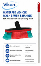 Vikan Waterfed Vehicle Wash Brush & Handle Soft Anti-Scratch Car Cleaning Brush
