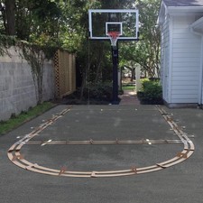 Basketball Court Stencil, Driveway Basketball Court Marking Kit, Clear Instructi