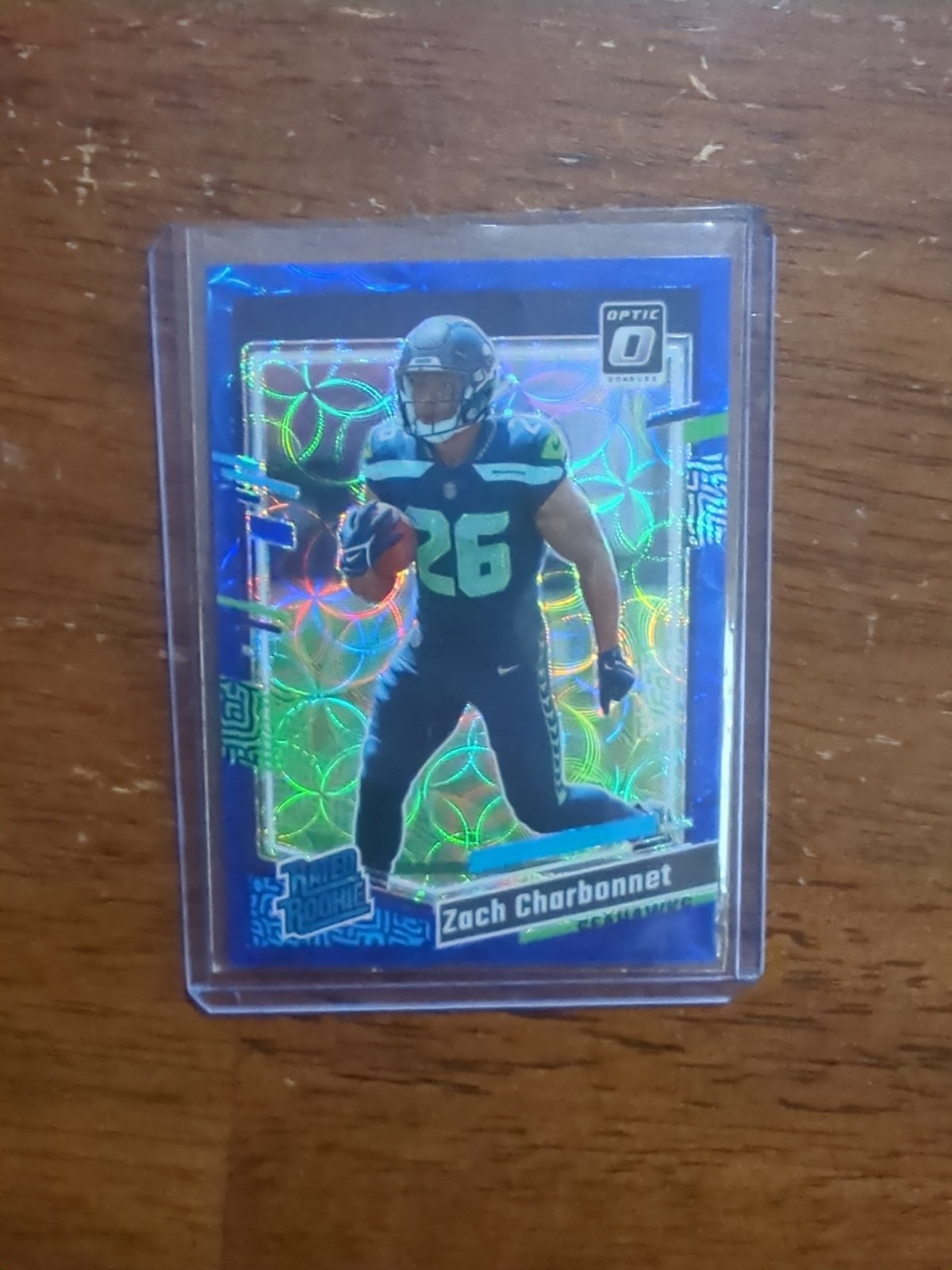 2023 Donruss Optic Rated Rookie Zach Charbonnet #294 Blue Scope Prizm (RC)