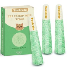 Catnip Toys for Cats 3pack - Bite Resistant Cat Nip Toys Filled with 100 Pur...