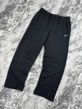 Vintage Nike Sweatpants 00s Baggy Swoosh Y2K Men Size M Black