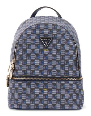 GUESS Follie Travel Small Backpack Rucksack Rucksack Blue Logo blau mauve Neu
