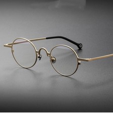 Vintage Round Metal Thin Lightweight Unisex Full Rim Eyeglasses Optical Frame