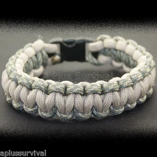 ACU Digital Camo & Desert Sand Paracord Survival Bracelet - Made in the USA