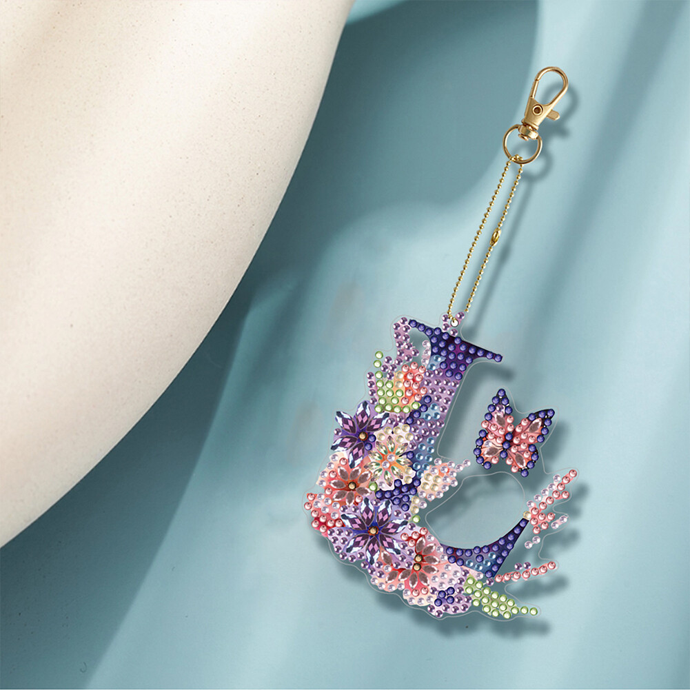 DIY Diamond Art Key Rings Lettter Keychain Supplies Gift for Kids ...