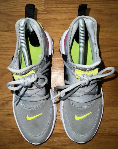Nike React Presto BQ4002-004 Gray/White/Volt Sneakers Sz 5.5 Youth/Womens Sz 7 - Picture 2 of 11