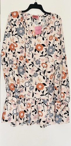 Kate Spade FLORAL GARDEN LANGARM MINIKLEID IN PEARL BLUSH Größe 12 UVP 275 £ - Bild 3 von 9