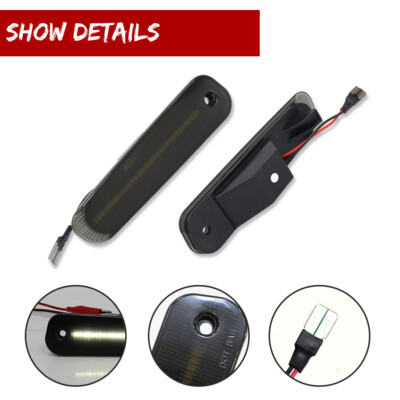 Plug & Play]Rear Bumper White LED Side Marker Lights For 90-96