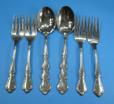 Oneida MOZART 4 Salad Forks and 2 Soup Spoons...