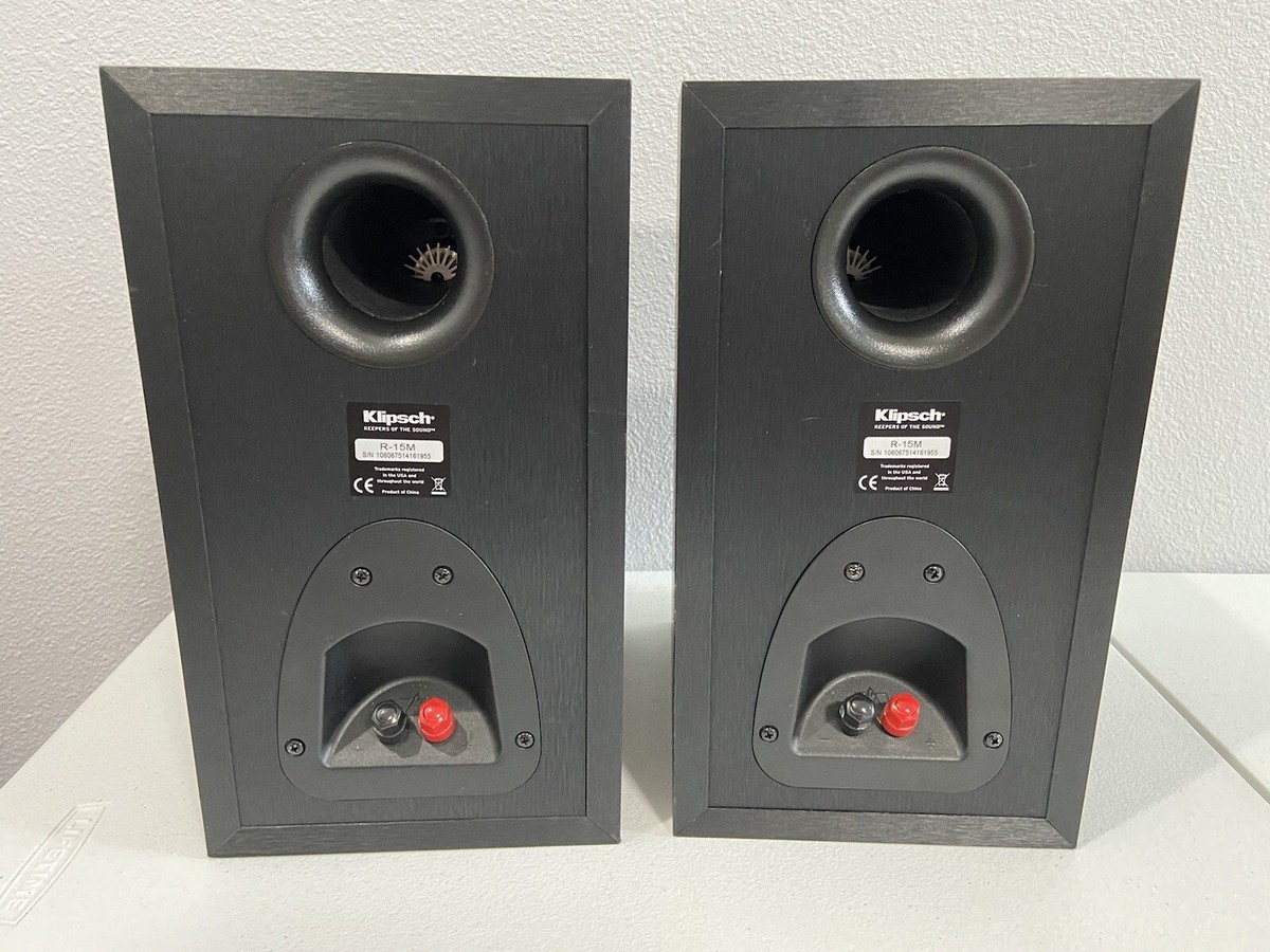 Klipsch R-15M Bookshelf Speaker - Black, Pair | eBay Klipsch R-15M Bookshelf Speaker - Black, Pair | eBay