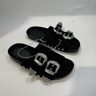 36サイズ　MEDI WESTERN BUCKLE SANDALS Ladies Western Double-Buckle Slide Sandals | Five Below