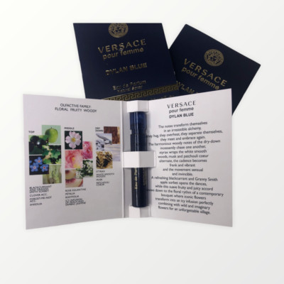 Lot of 3 VERSACE Pour Femme DYLAN BLUE EDP Womens Perfume Sample 1ml ea