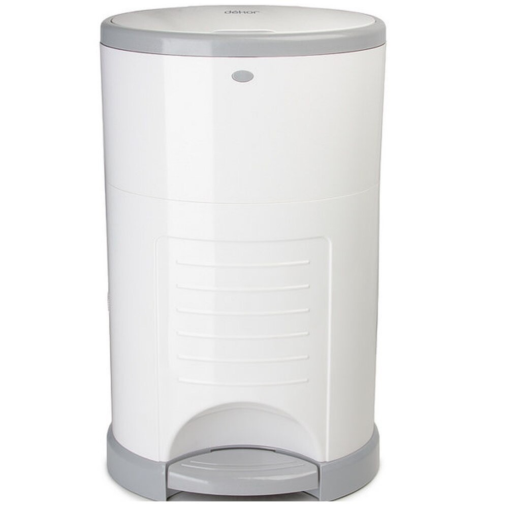 Dekor Mini HandsFree Diaper Pail White Easiest to Use Just Step