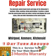 REPAIR SERVICE WhirlpoolKitchenAid DishwasherControl Board 85645438269187
