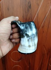 set of 6 Viking Drinking Horn Mug - 100 Authentic Beer Horn Tankard
