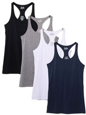Kalon Womens 4-Pack Racerback Shelf Bra Camis...