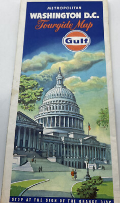 Gulf Washington DC Tourguide Map 1973