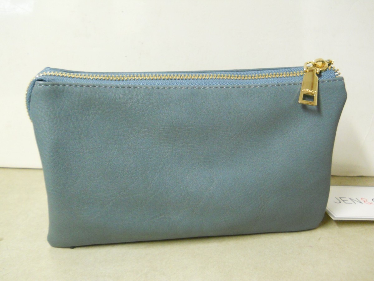 Wristlet Wallets For Women Jen & Co. Riley Vegan Leather Crossbody - Compact Wristlet Wallet (Dusty Lavender) Jen & Co Crossbody Purse