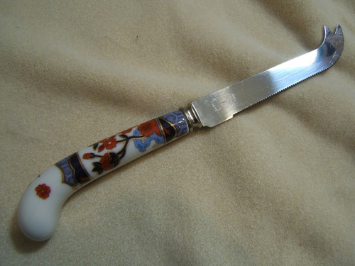 Cuchillo de queso PRILL Sheffield porcelana diseño asiático - Imagen 2 de 6