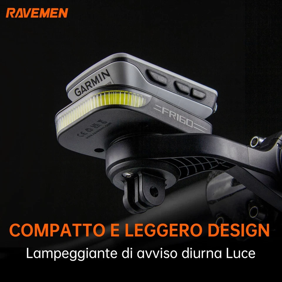 Ravemen FR160 COB LED Luce Anteriore per Supporti Computer - Nera - Image 2 of 4