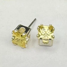 Jonquil (Pale Yellow) 6mm Studs - Made with Swarovski® crystals (#t)