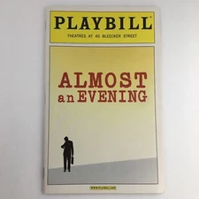 2008 Playbill Theaters at 45 Bleecker Street 'Almost an Evening' Johanna Day