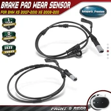 2Pcs Front & Rear Disc Brake Pad Wear Sensor for BMW X5 2007-2010 X6 2008-2011