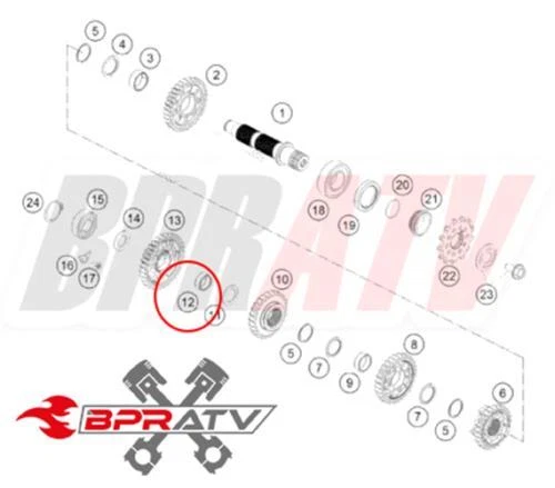 04-23 HUSQVARNA FE450 SKF rolamento de agulha de transmissão OEM upgrade 0405202410 KTM - Imagem 2 de 4