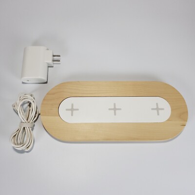 IKEA Nordmärke White Wood Trim Wireless Charging Pad