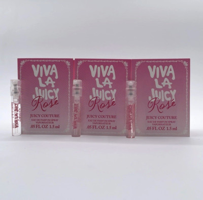 3Pcs Juicy Couture Viva La Juicy Rose Eau de Parfum Sample Spray 1.5ml / 0.05oz