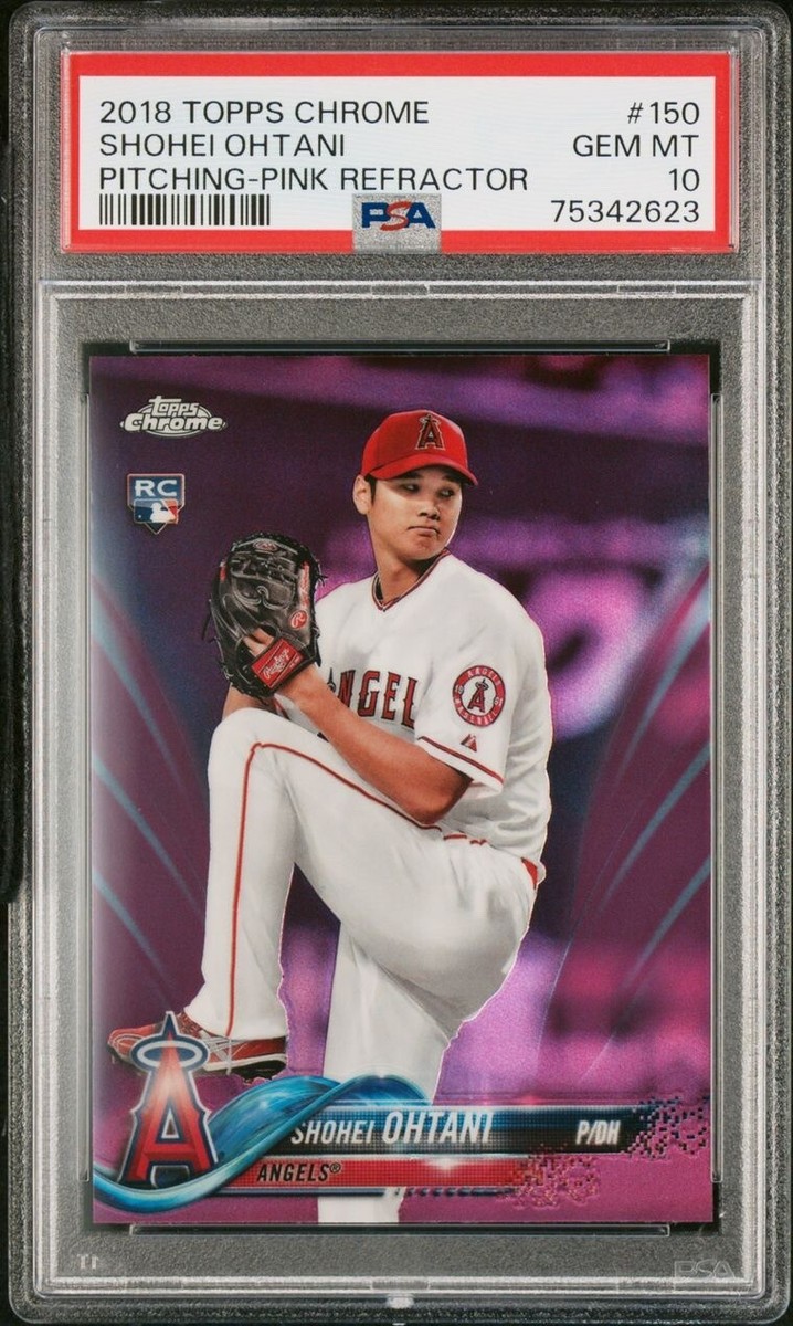 その他 2018 Topps Pink Refractor Shohei Ohtani 2018 Topps Chrome Shohei Ohtani Pink Refractor #150 BGS 9.5