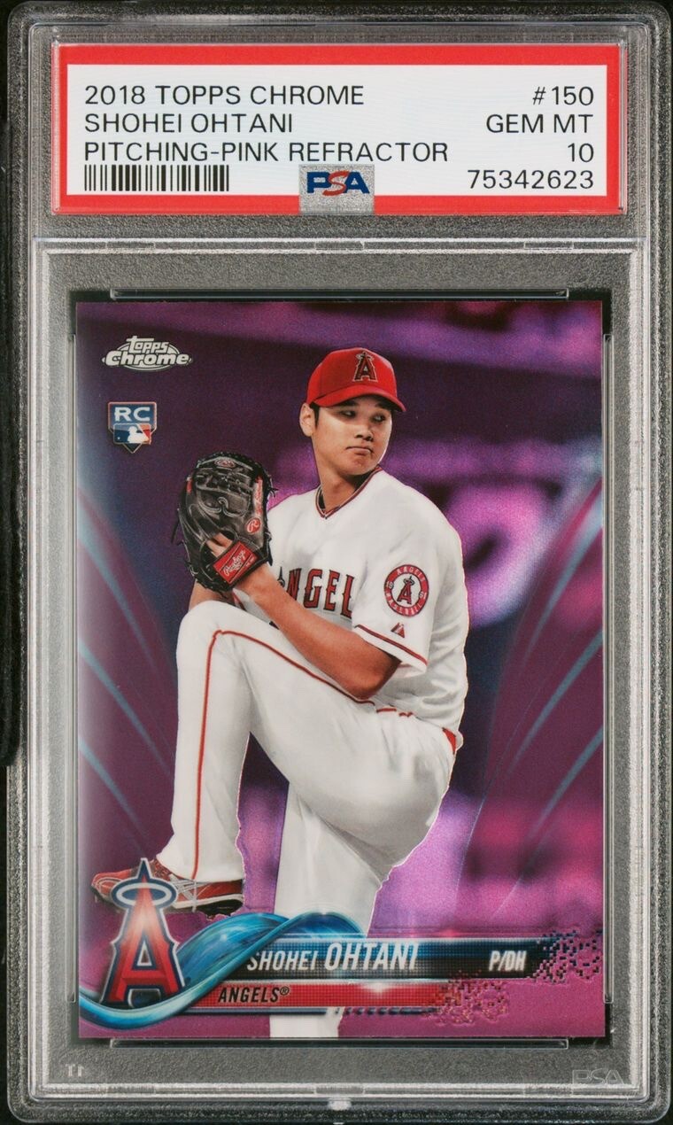 2018 Topps Chrome #150 Shohei Ohtani Pink Refractor PSA 10 Gem Mint