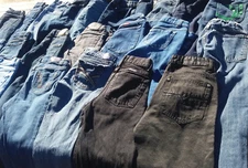 25 Pairs Blue Kids Jeans (Boys & Girls)Bulk Sale Many Brands Mixed Lots & Sizes