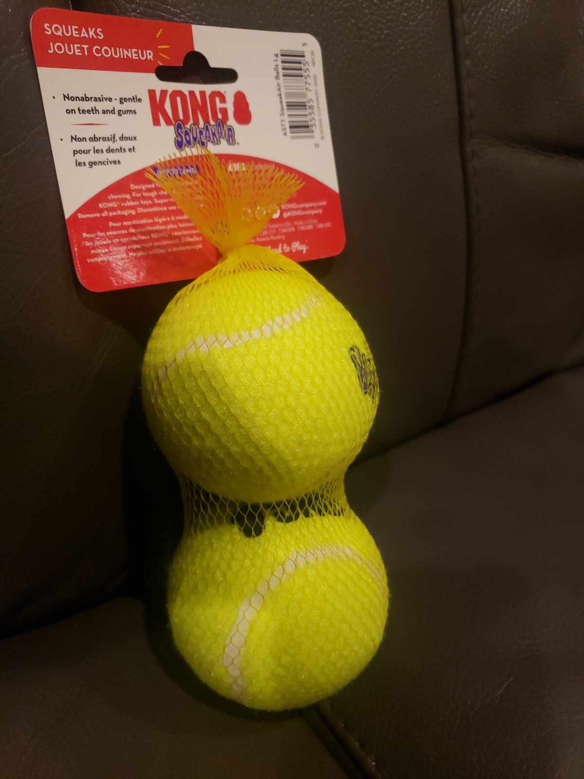 KONG Squeaker Tennis Balls Large Dog Toy 2-Pack