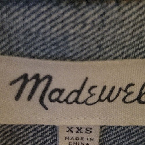 Madewell Stretch Blue Denim Classic Jeansjacke XXS Trucker Style tailliert - Bild 3 von 4