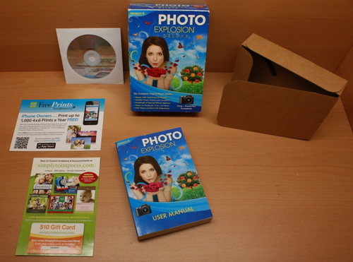 Photo Explosion Deluxe Version 5 – Windows XP, Vista or 7 or 8 Open Box (Unused)