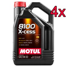 Case Of 4 Motul 8100 X-cess Full Synthetic 5w-30 Engine Motor Oil 5l Case Of 4 Motul 8100 X-cess Full Synthetic 5w-30 Engine Motor Oil 5l