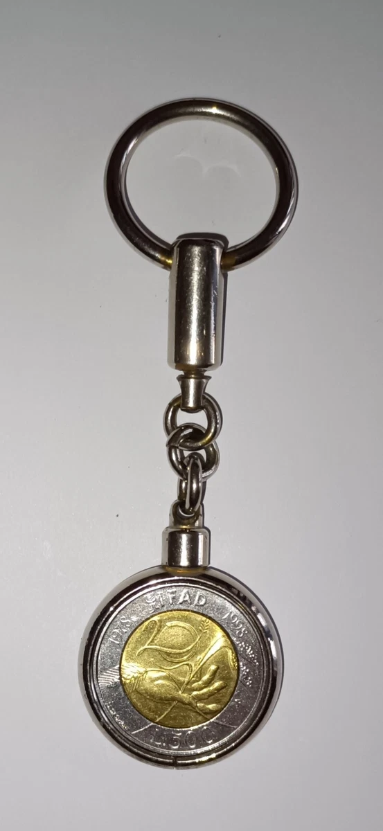 Portachiavi in metallo con vano per moneta | Logo Personalizzato | Da 2,54