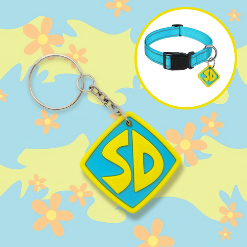 Scooby-Doo Logo Keyring / Dog Tag Standard Size For Cosplay Prop Costume - 第 1/4 張圖片