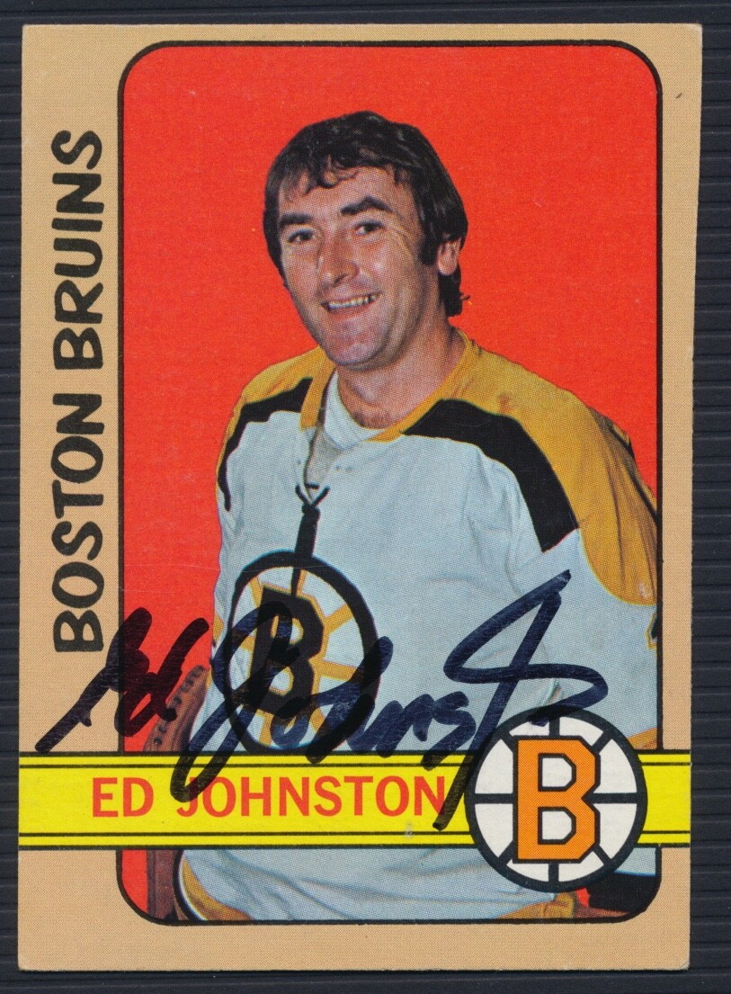 1972-73 Topps Hockey #13 Ed Johnston (autographed)
