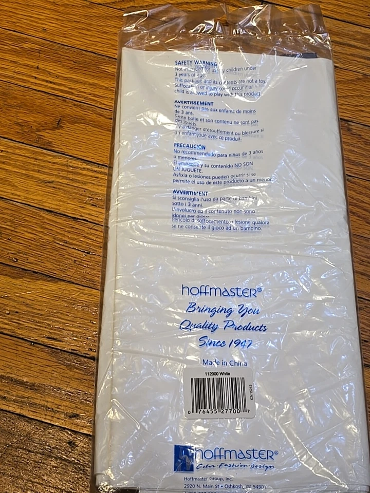 Hoffmaster Table Cover,Plastic,54Inx108in,Wht - Image 3 of 4